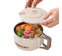 per nel Microonde - Scatola per il Pranzo per Zuppa da 1200 ml - per Rapida con Coperchio Filtrabile - Maniglia per Cuoci-Spaghetti in Acciaio Inossidabile Fornello p