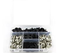 Per Ninja 650 Per ER-6F 2012 2013 2014 2015 2016 Kit Carenatura Completa Moto Viti In Acciaio Dadi Carenatura Pinze(Argento)