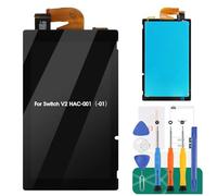 per Nintendo Switch V2 Sostituzione dello schermo per interruttore Display LCD Kit di ricambio per Switch V2 LCD Digitizer Touch Screen Assembly Sostituzione HAC-001(-01) 2019 (non per V1)