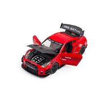 Per NISSAN GT-R R35 1 24 Simulazione Diecast Lega Auto Modello Tirare Indietro Collezione Regalo Giocattolo Compleanno(Rosso)
