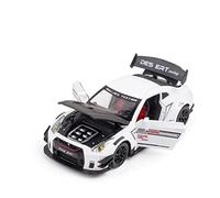Per NISSAN GT-R R35 1 24 Simulazione Diecast Lega Auto Modello Tirare Indietro Collezione Regalo Giocattolo Compleanno(White)