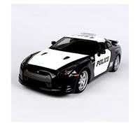 Per Nissan-GTR 1 24 Simulazione Pressofuso In Lega Modello Di Auto Della Polizia Decorazione Collezione Toy Boy Regalo(B)