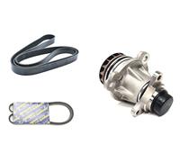 Per Nissan Navara Pick Up NP300 D23 2.3D Water Pump & AC + Fan P/S Belt Set