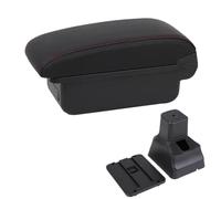 Per Nissan Per Versa Per Almera 2020-2024 Bracciolo Centrale Scatola Portaoggetti Posacenere Portabicchieri Pelle PU Ricarica USB LED Bracciolo Portaoggetti(A1 red line No USB)