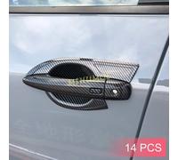 Per Nissan Qashqai J12 2022 2023 2024 2025 Maniglia Della Porta In Fibra di Carbonio Striscia di Copertura + Ciotola Tazza Surround Trim