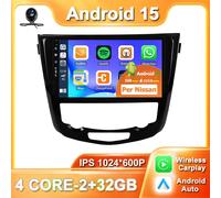 Per Nissan X-Trail/Qashqai/11/T31/J10/T32 Autoradio Navi Android 15 CarPlay 32GB