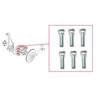Per Nissan x-Trail T30 2.0P,2.2D,2.5P Ruota Anteriore Borchie Set (6)