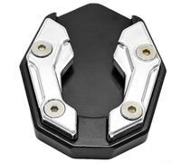 Per NMAX Side Stand Enlarger per NMAX 125, piastra di estensione del cavalletto in alluminio per supporto di stabilità del terreno morbido (argento)
