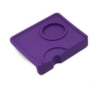 per non Slip Silicone Coffee Tamper Mat with Groove per non(Purple) | Stable per non-slip base, secure tamping, prevents movement, silicone material, per espresso ready
