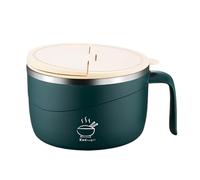 per noodle istantanea, 1200 ml, anti-scottature, con coperchio e forchetta, resistente al calore, per cucina, riso, pasta, farina d'avena, gumbo, insalata, casa, università, dormitorio