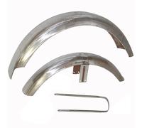 Per Norton Commando Anteriore & Parafango FENDER Set Crudo Acciaio Aes