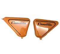 Per Norton Commando Roadster 850 Pannello Laterale Acciaio Arancione Dipinta Gec