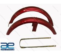 Per Norton Commando Roadster Ciliegia Dipinta Parafango Set Con Stay Aes