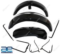 Per Norton Dominator 7 Modello Anteriore e Posteriore Nero Parafango Set Con