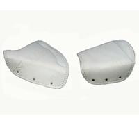 Per Norton Royal Enfield Triumph Lycett pelle Bianca Anteriore Post. Coprisedile