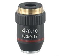 Per obiettivi acromatici per microscopio a tubo da 160 mm, ingrandimenti di 4x, 20x, 40x, 60x, 100x, con ottica rivestita (4X)