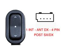 Per Opel Astra G 03.1998>02.2004 Pulsante Alzacr.Porta Ant Dx Post Sx=Dx 4Pin