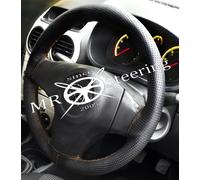 Per Opel Corsa D 06-14 Perforata Copertura Del Volante IN Pelle Marrone 2 S.