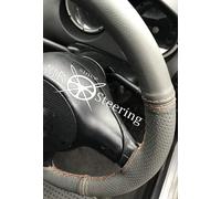Per Opel Manta A 1970-75 Grigio Bicolore Volante IN Pelle Cover Beige Punto