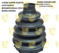 Per Dacia Lodgy 2012> Tutti i Modelli 2pz Cuffia Giunto Lato Ruota Ø24x80 H124mm