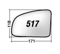 Per Opel Meriva A 2003-2010 Vetro di Ricambio Sx per Specchio Retrovisor 171x118