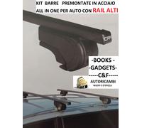 For Nissan Qashqai (07>14) Kit Barre Acciaio Premontate Portatutto RAIL APERTI
