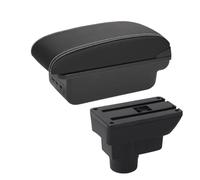 Per Opel Per Corsa D Auto Bracciolo Scatola Di Immagazzinaggio Accessori Interni Vano portaoggetti nel bracciolo(B3 nero bianco 3USB)