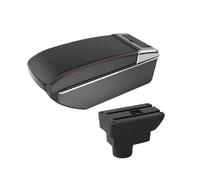 Per Opel Per Corsa D Box Bracciolo Schienale Per Auto Parti Interne Accessori Retrofit Stoccaggio Bracciolo Centrale Auto(B1 Black red NO USB)