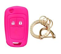 Per Opel Per Corsa D Per Adam Per Karl Per Astra J Per Zafira C Per Insignia Custodia Protettiva For Chiave Auto In Silicone A 2 Pulsanti Guscio Chiave(Rose gold circle)