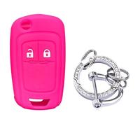 Per Opel Per Corsa D Per Adam Per Karl Per Astra J Per Zafira C Per Insignia Custodia Protettiva For Chiave Auto In Silicone A 2 Pulsanti Cover Chiave(Rose silver circle)