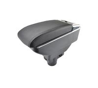 Per Opel Per Vauxhall Per Corsa D 2007 06-14 Bracciolo In Pelle Nera Doppio Vano Portaoggetti(Black Thread)