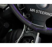 Per Opel Vivaro Business Copertura Del Volante IN Pelle Viola Doppio Punto