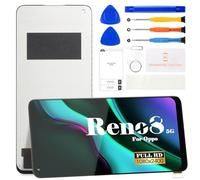 per Oppo Reno8 5G Sostituzione dello Schermo per Oppo Reno 8 5G Display LCD per Reno8 5G Touch Screen Digitalizzatore CPH2359 Kit di Riparazione (Nero, Senza riconoscimento delle Impronte digitali)