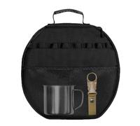 per padella in ghisa - Contenitore portatile rotondo per griglia, borsa multiuso per utensili da cucina per poesia da cucina | Padella in pietra medica, per il trasporto Comoda ideale