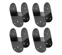 per pali 4 x 4 - Connettore impermeabile resistente | 4 pezzi in legno Deck Sleeve Cap Bracket - per interni ed esterni, giardino, portico, recinzione, ponte, tetto, gazebo, cancello