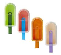 per pallet in silicone - stampo per ghiaccio pop | 4 pezzi in silicone per ghiaccio pop | facile rilascio di pallet con coperchi e bastoncini per bambini, e formaggi, per