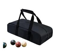 Per palline organizzatore con doppia cerniera e maniglie di stoccaggio palle bocce resistente allenamento gioco competizione viaggio spiaggia interno esterno sport