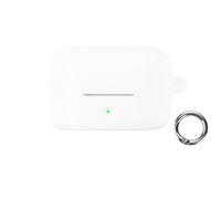 Per Panasonic RB-C10, custodia protettiva in silicone per auricolari, copertura antiurto con anello per moschettone，BIANCO