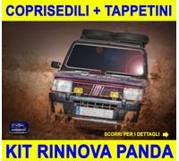 Per Panda 750 tappetini in gomma con fodere coprisedili sedile kit auto in