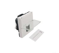 per pannello FRANCESE 45x45mm, piastra frontale senza vernice, inserto modulare per presa di rete accessorio per installazione elettrica (categoria 6a)