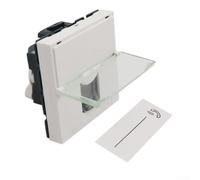 per pannello FRANCESE 45x45mm, piastra frontale senza vernice, inserto modulare per presa di rete accessorio per installazione elettrica (categoria 5e)