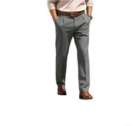 per pantaloni Eleganti Pieghettati in Poliestere e Spandex | Taglio dritto , per stile casual autunnale, per tinta unita classica, vestibilità comoda, ideale per ogni giorno