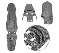 per parafango Anteriore Posteriore Plastica Urto per parafango | ABS per robusto, finitura carbonio, resistenza urti, protezione debris, sicurezza stradale(Set)