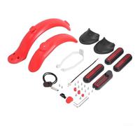 Per parafango e staffa per fanale posteriore Combinazione per XIAOMI per scooter M365 ABS riflettente supporto luce bassa (set rosso rosso)