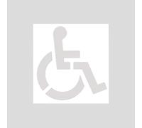 per parcheggio accessibile - Guida per marciapiedi all'aperto, marcatura poster sedia a rotelle, modello layout di sicurezza, strumento zona handicap | Ben visibile, durevole per uso