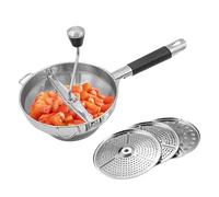 per patate | Ricera per patate, in acciaio inox alimentare con 3 dischi di macinazione sostituibili per carote avocado pomodori