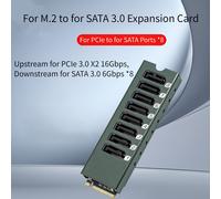 Per PCIe 8 per porte per scheda di espansione SATA3 per archiviazione