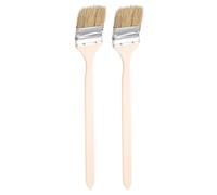 Per pennelli da pittura 2pcs, manico in legno, setole piatte curve 2.5"