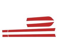 Per Per A3 Per S3 Adesivo Per Gonna Laterale Per Auto In Fibra Di Carbonio Per Automobili 4 Pezzi/set Corpo Splitter Laterale Diffusore(Rosso)
