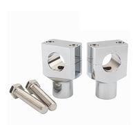 Per Per CBR Bobber Chopper Manubrio 22mm 25mm Moto 7/8" 1" Kit Riser Manubrio Morsetto Di Montaggio Riser Per Morsetto Manubrio Moto(22mm silver)